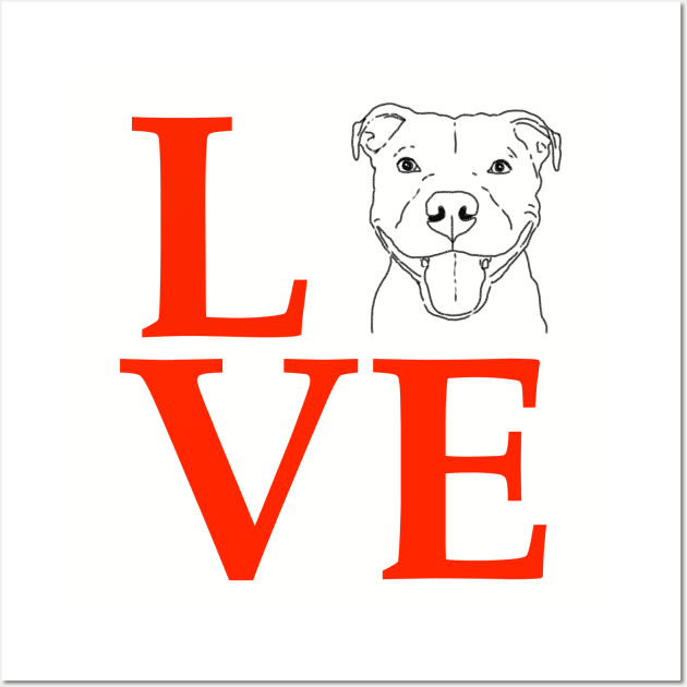 Pit Bull LOVE, Pittie Love Wall Art by sockdogs